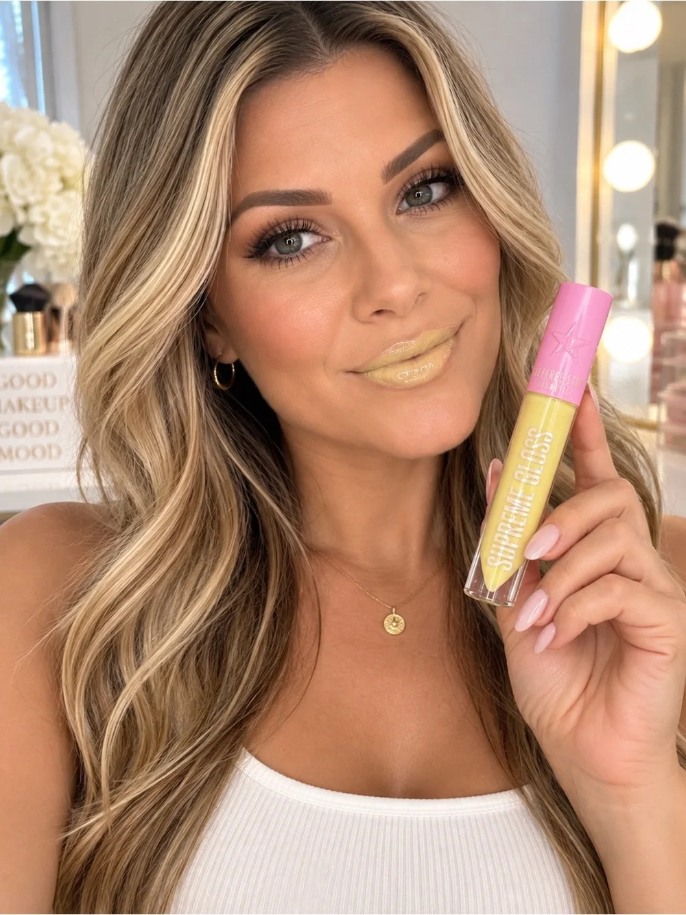 JEFFREE STAR Supreme Gloss Lip Gloss Urethra Pale Yellow Full Size Vegan NIB